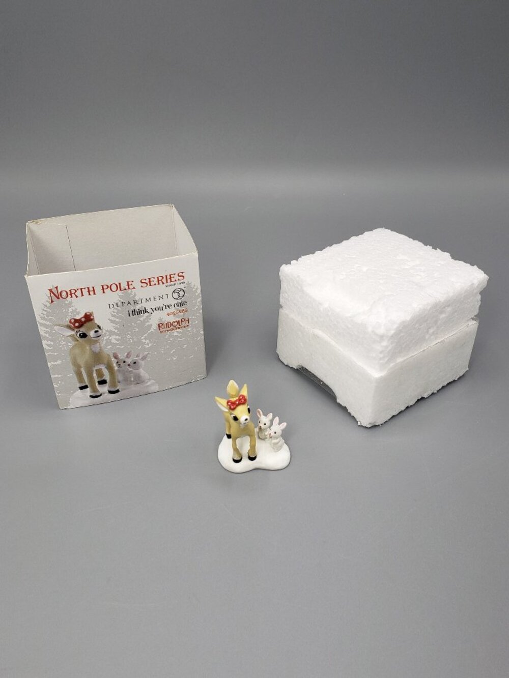 SIGNED Dept 56 Clarice Reindeer I Think You're Cute North Pole Rudolph 4025288